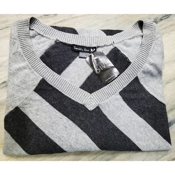 A'GACI Double Zero Women's Gray Striped Shawl Large - Picture 6 of 6